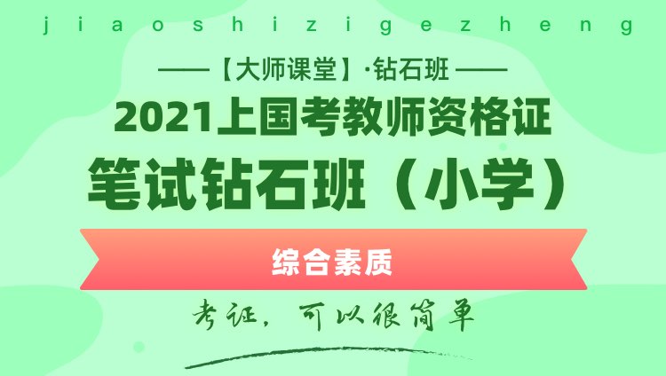 大师课堂【小学·综合素质】2021年上国家教资笔试钻石班