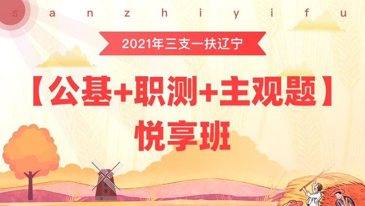 2021年三支一扶辽宁【公基+职测+主观题】悦享班	