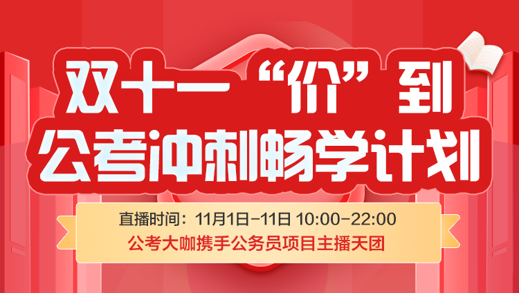 双十一“价”到 公考冲刺畅学计划