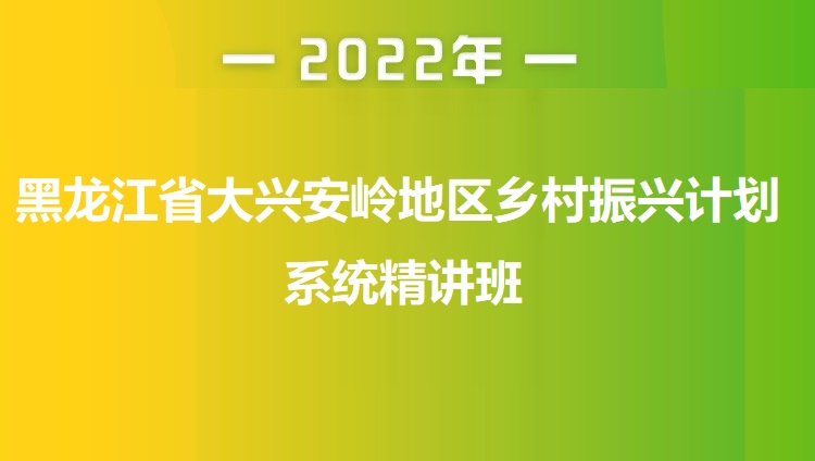 2022年黑龙江省大兴安岭地区乡村振兴计划系统精讲班