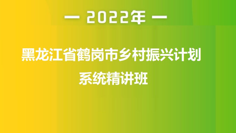 2022年黑龙江省鹤岗市乡村振兴计划系统精讲班